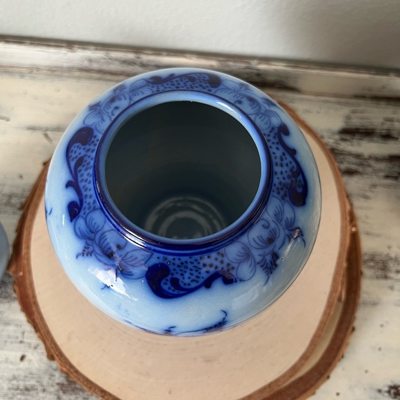 ✨SOLD✨ Vintage Cobalt Blue Ginger Jar Hand Painted Made in Portugal Blue Style - Picture 6 of 12